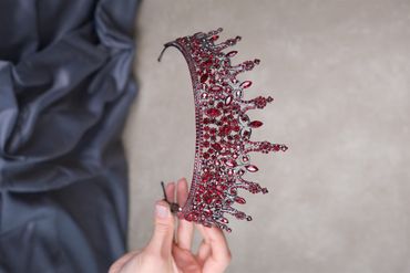 Bordo Leonis Model Gelin Kına Tacı
