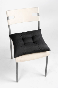 Dekoratif Pofidik Sandalye Minderi // Elyaf Dolgulu// Bağcıklı 40x40 Cm Cm 1 Adet