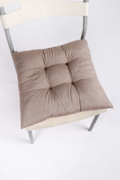 Dekoratif Pofidik Sandalye Minderi // Elyaf Dolgulu// Bağcıklı 40x40 Cm Cm 1 Adet