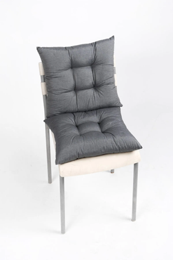 Dekoratif Pofidik Sandalye Minderi // Elyaf Dolgulu// Bağcıklı 40x40 Cm Cm 2 Li Set